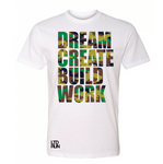 Dream Work Build Create T-Shirt - White w/ Camo
